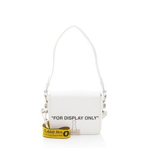 Off-White Leather Binder Clip Shoulder Bag